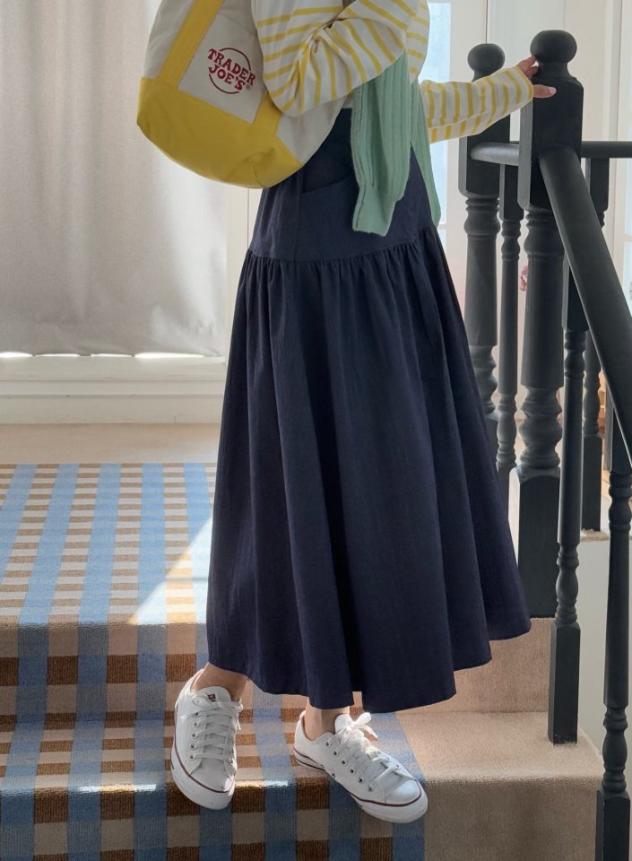 Elmu - Korean Women Fashion - #momslook - Fril Jean Skirt - 7