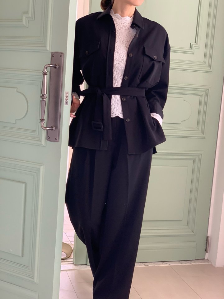 Elmu - Korean Women Fashion - #momslook - Momo Trench Shirt - 3