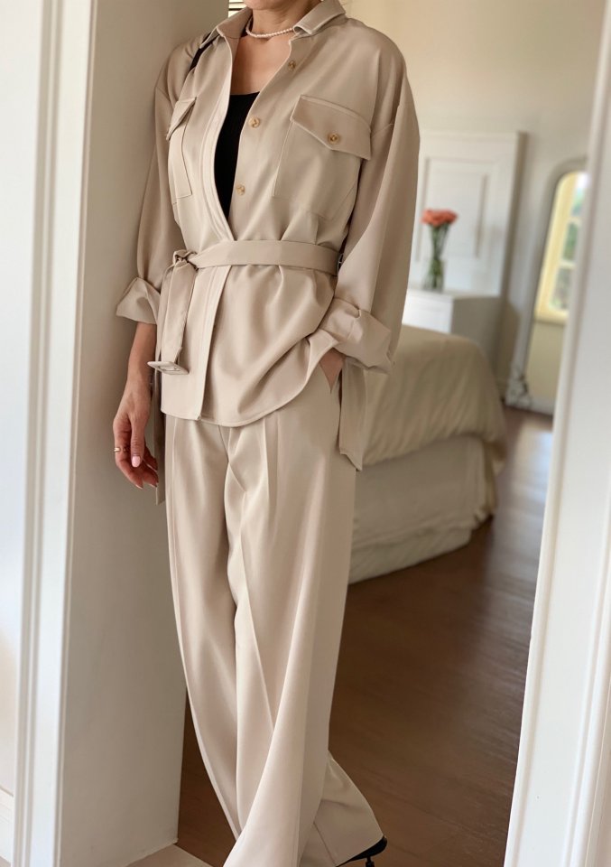 Elmu - Korean Women Fashion - #momslook - Momo Trench Shirt - 7