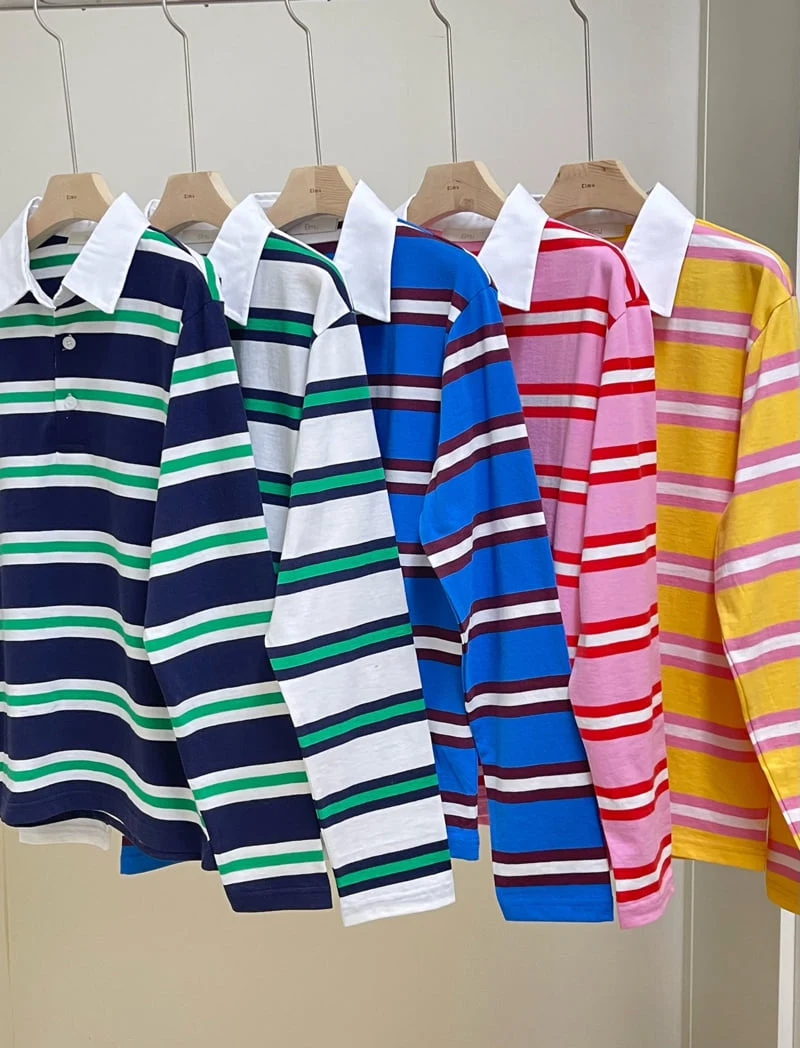 Elmu - Korean Women Fashion - #momslook - May Polo Tee - 12