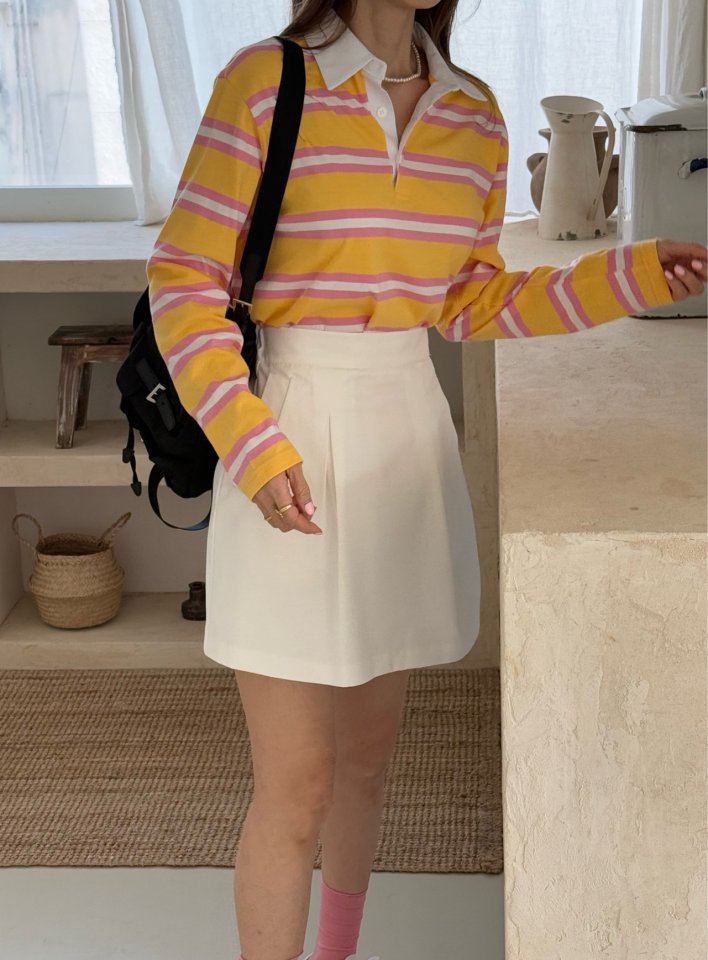Elmu - Korean Women Fashion - #momslook - May Polo Tee - 2
