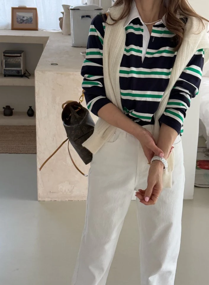 Elmu - Korean Women Fashion - #momslook - May Polo Tee - 8