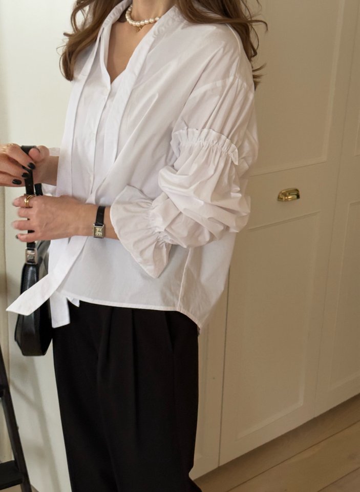 Elmu - Korean Women Fashion - #pursuepretty - Bandi Tie Shirt