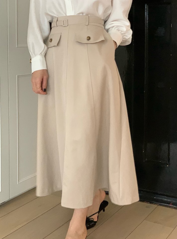 Elmu - Korean Women Fashion - #pursuepretty - Pepper Belt Skirt - 4