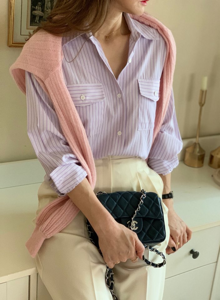 Elmu - Korean Women Fashion - #romanticstyle - Leo Pocket Shirt - 6