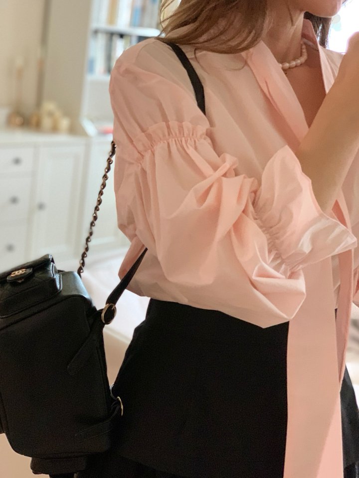 Elmu - Korean Women Fashion - #romanticstyle - Bandi Tie Shirt - 4