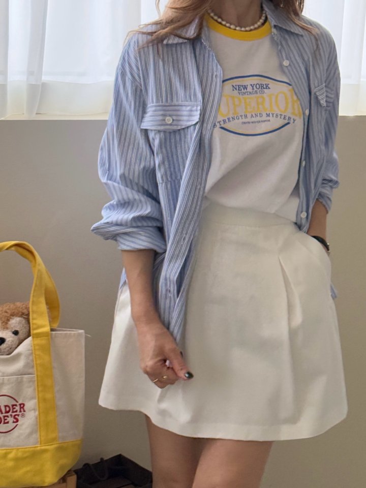 Elmu - Korean Women Fashion - #thelittlethings - Leo Pocket Shirt - 9