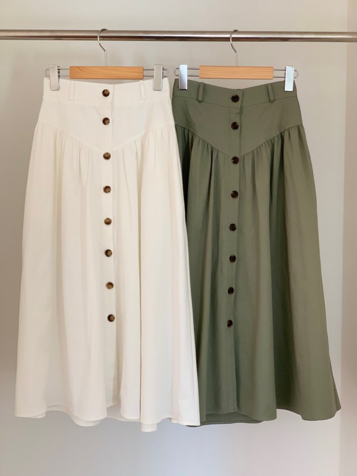 Elmu - Korean Women Fashion - #thelittlethings - To You Button Skirt - 7