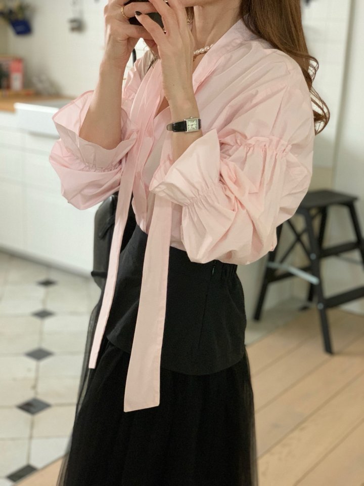 Elmu - Korean Women Fashion - #thelittlethings - Bandi Tie Shirt - 6