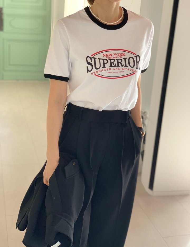 Elmu - Korean Women Fashion - #womensfashion - Super Tee - 11