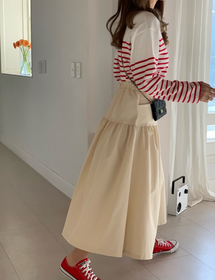 Elmu - Korean Women Fashion - #momslook - Fril Jean Skirt - 4