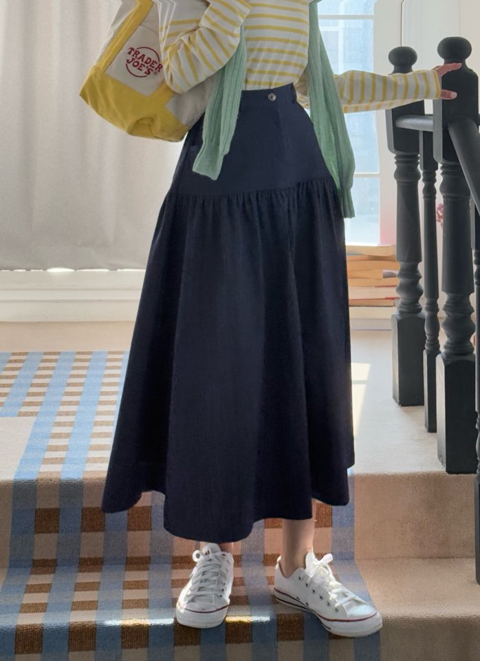 Elmu - Korean Women Fashion - #womensfashion - Fril Jean Skirt - 6