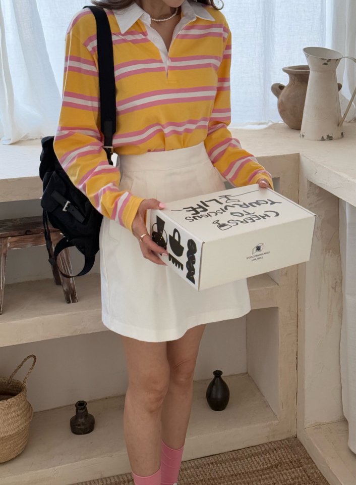 Elmu - Korean Women Fashion - #womensfashion - May Polo Tee