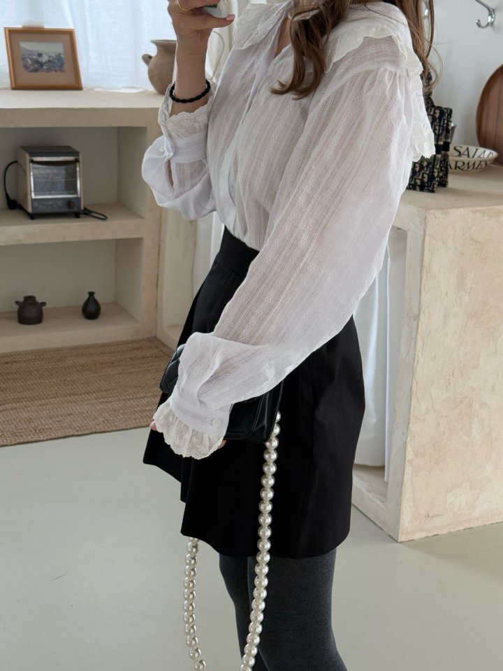 Elmu - Korean Women Fashion - #womensfashion - Ruby Lace Blouse - 3