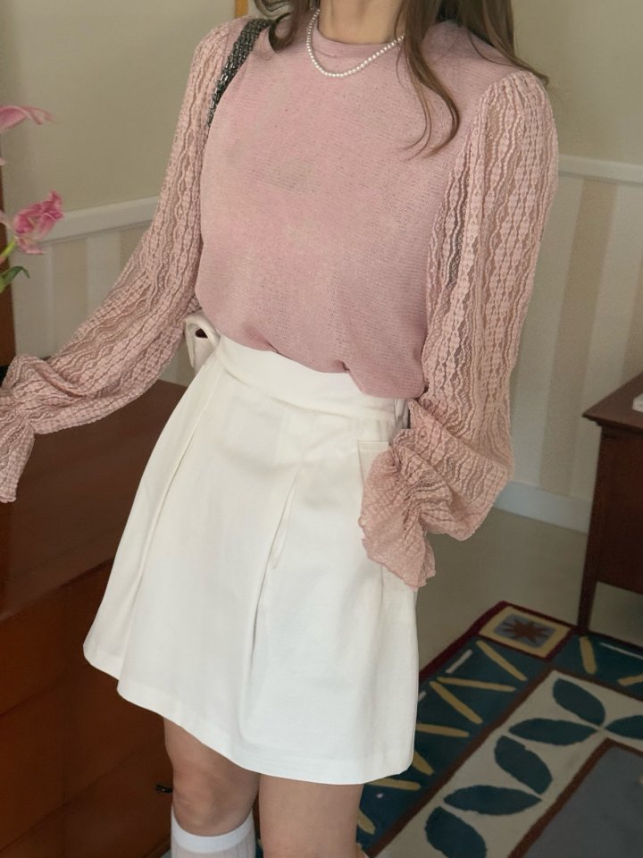 Elmu - Korean Women Fashion - #womensfashion - Illai Lace Tee - 2