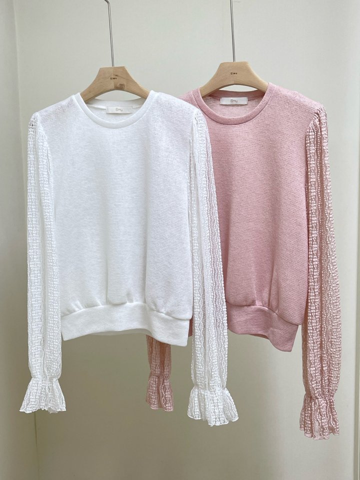 Elmu - Korean Women Fashion - #womensfashion - Illai Lace Tee - 6