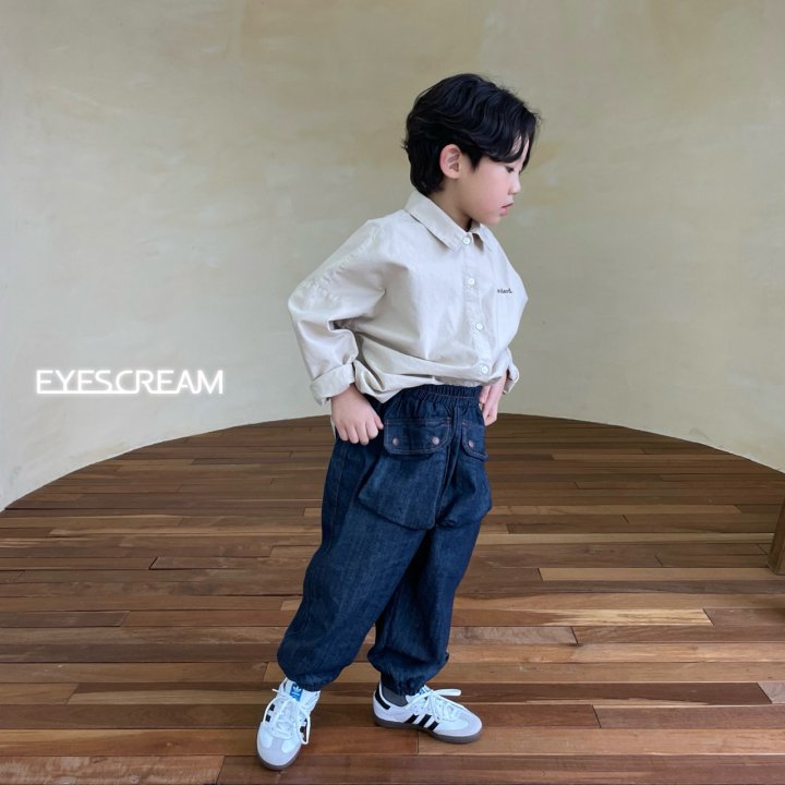 Eyescream - Korean Children Fashion - #Kfashion4kids - Non Fade Jogger Denim Pants - 6