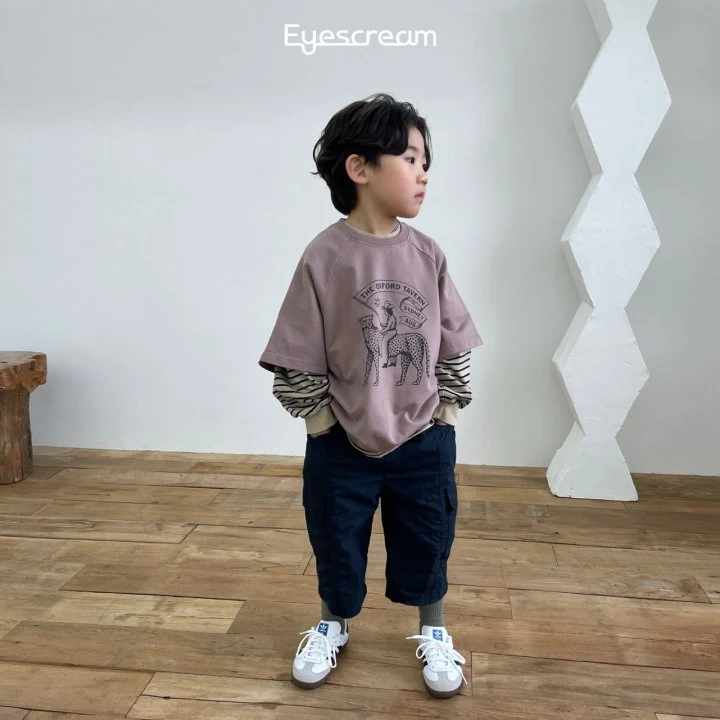 Eyescream - Korean Children Fashion - #childofig - Leopard Short Sleeved Pullover - 7