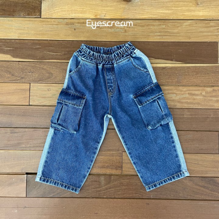 Eyescream - Korean Children Fashion - #designkidswear - Signature Cargo Denim Pants - 3