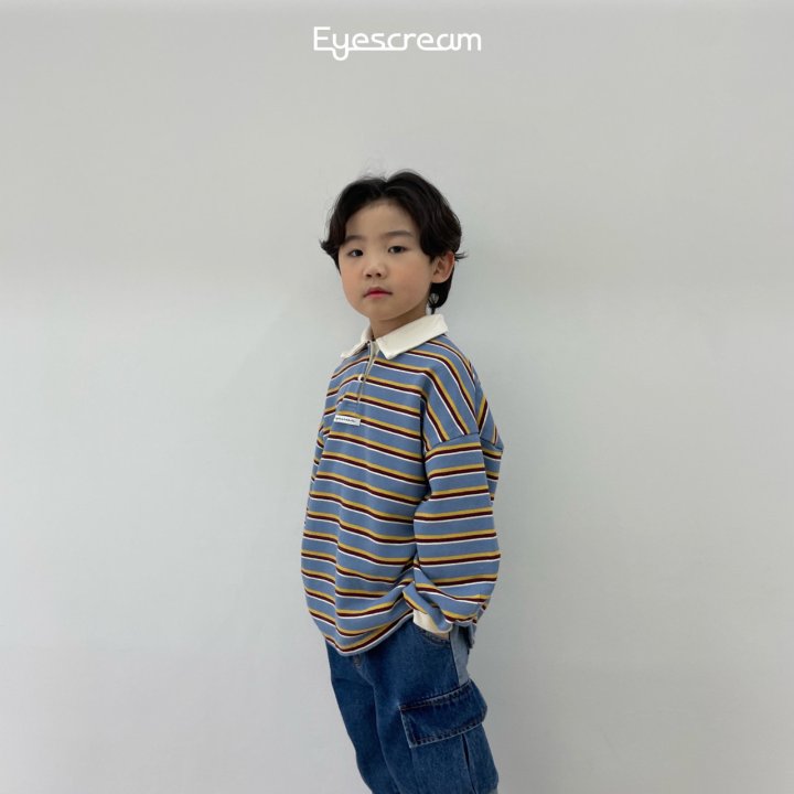 Eyescream - Korean Children Fashion - #designkidswear - Collar Stripe Sweatshirts - 6