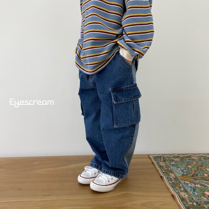 Eyescream - Korean Children Fashion - #designkidswear - Signature Cargo Denim Pants - 4