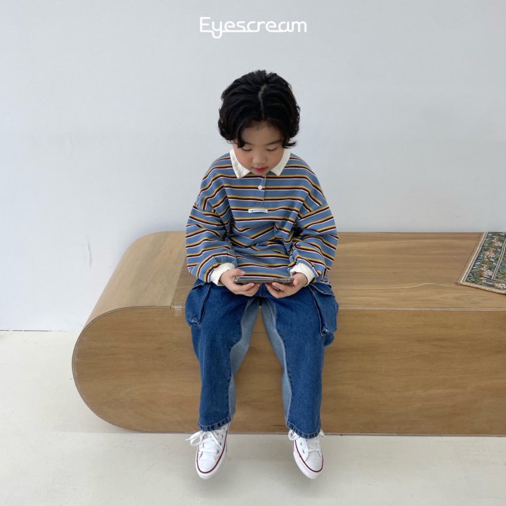 Eyescream - Korean Children Fashion - #kidsshorts - Signature Cargo Denim Pants - 6