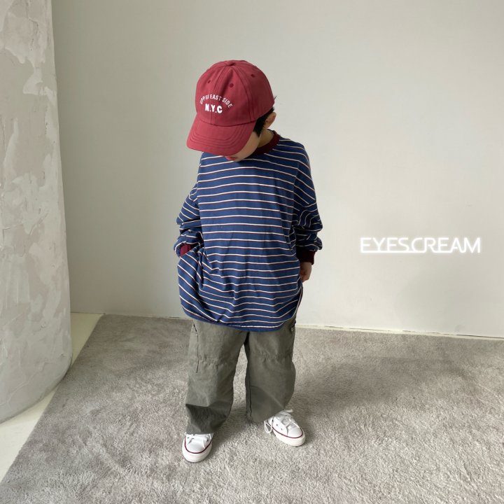 Eyescream - Korean Children Fashion - #kidsshorts - Multi Stripe Tee - 12