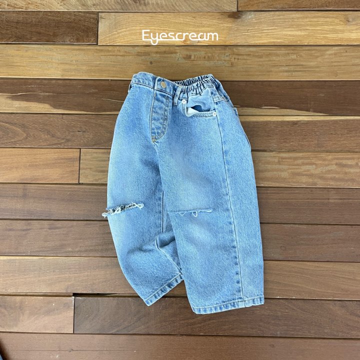 Eyescream - Korean Children Fashion - #kidzfashiontrend - Vintage Slit Denim Pants - 3