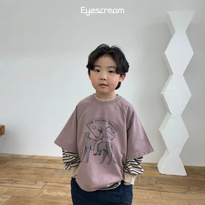 Eyescream - Korean Children Fashion - #kidzfashiontrend - Leopard Short Sleeved Pullover