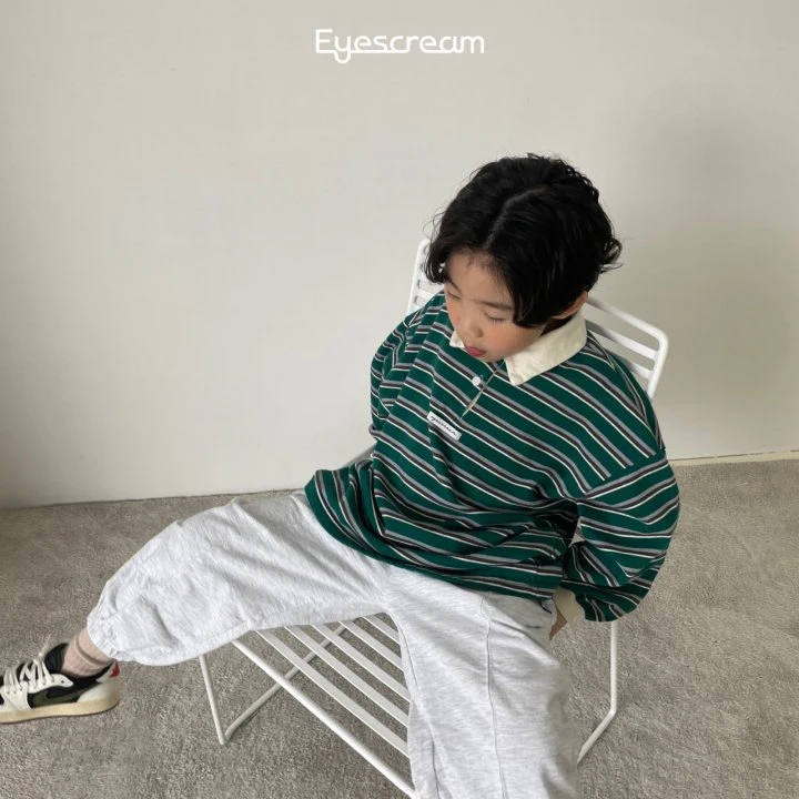 Eyescream - Korean Children Fashion - #kidzfashiontrend - Collar Stripe Sweatshirts - 11
