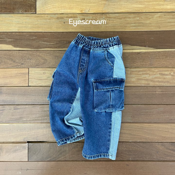 Eyescream - Korean Children Fashion - #littlefashionista - Signature Cargo Denim Pants - 10