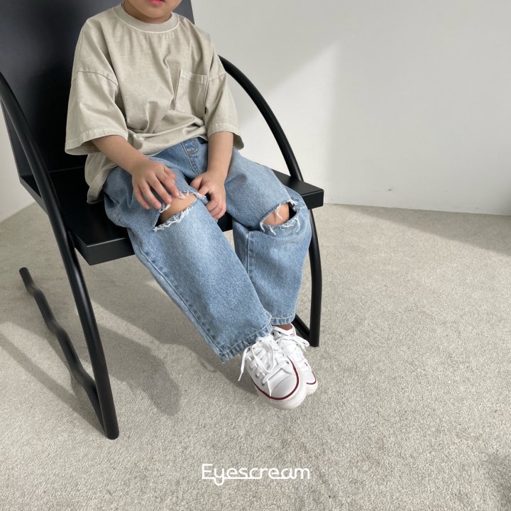 Eyescream - Korean Children Fashion - #magicofchildhood - Vintage Slit Denim Pants - 6