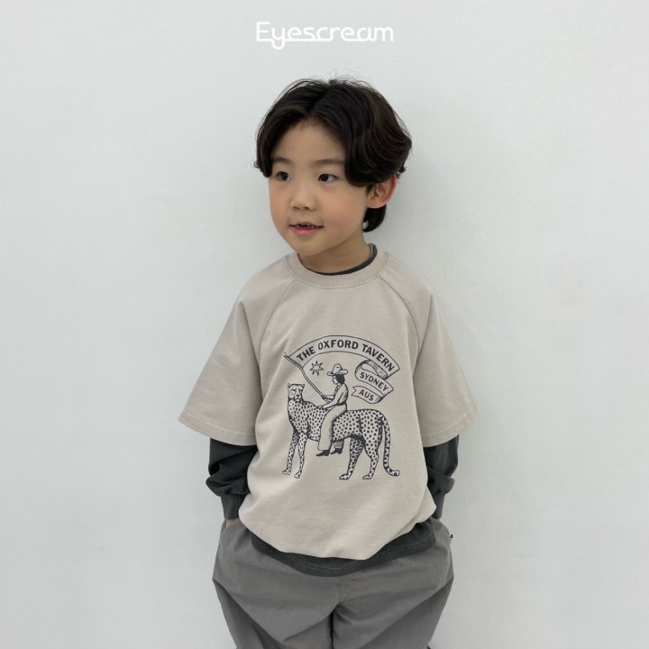 Eyescream - Korean Children Fashion - #littlefashionista - Leopard Short Sleeved Pullover - 4