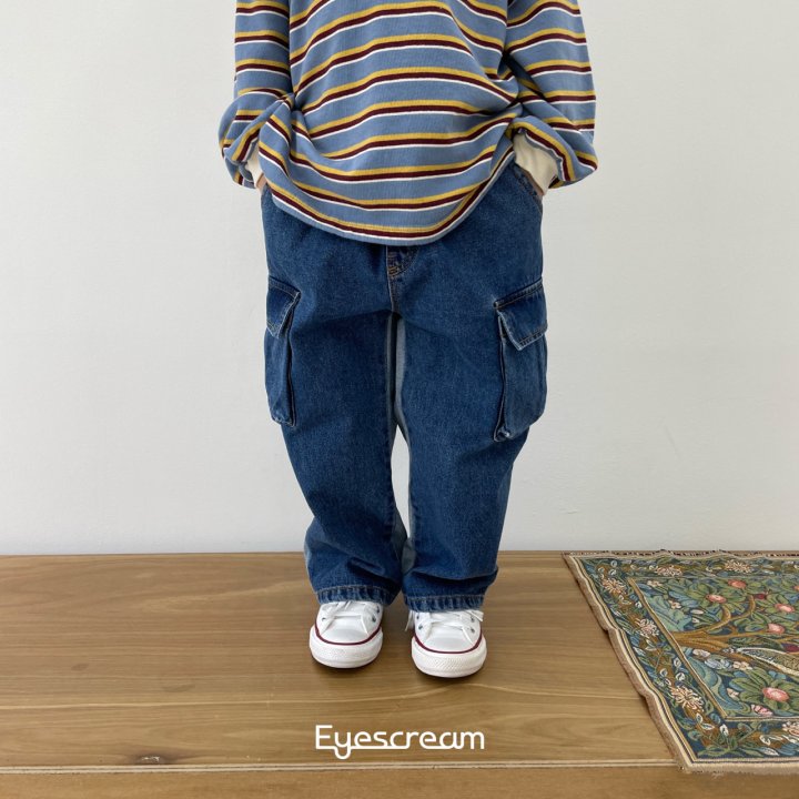 Eyescream - Korean Children Fashion - #minifashionista - Signature Cargo Denim Pants - 12