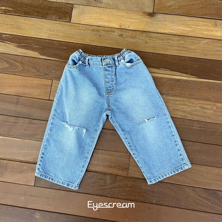 Eyescream - Korean Children Fashion - #stylishchildhood - Vintage Slit Denim Pants - 11