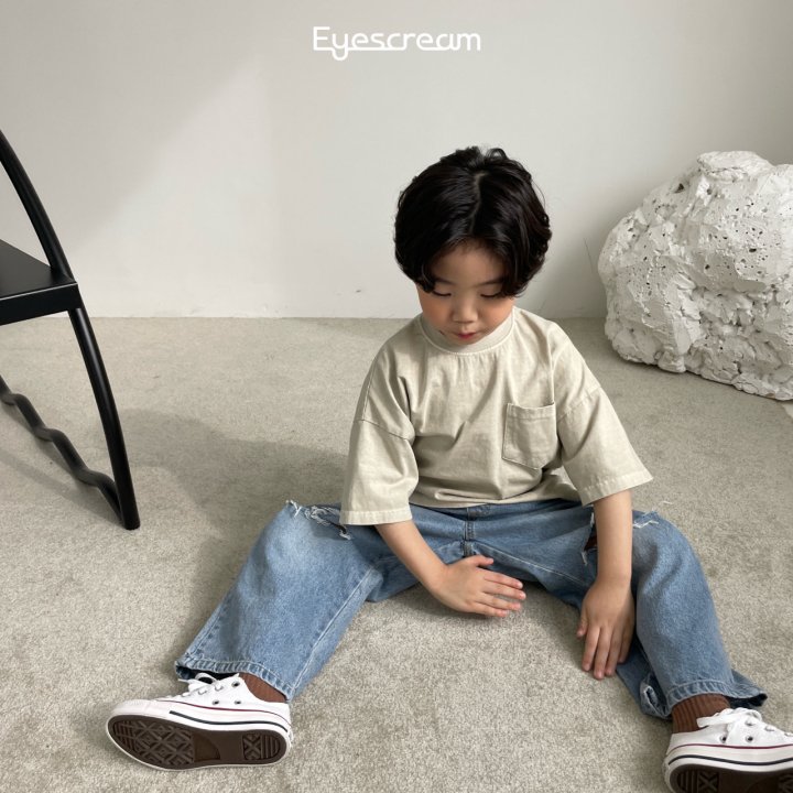 Eyescream - Korean Children Fashion - #toddlerclothing - Vintage Slit Denim Pants - 10