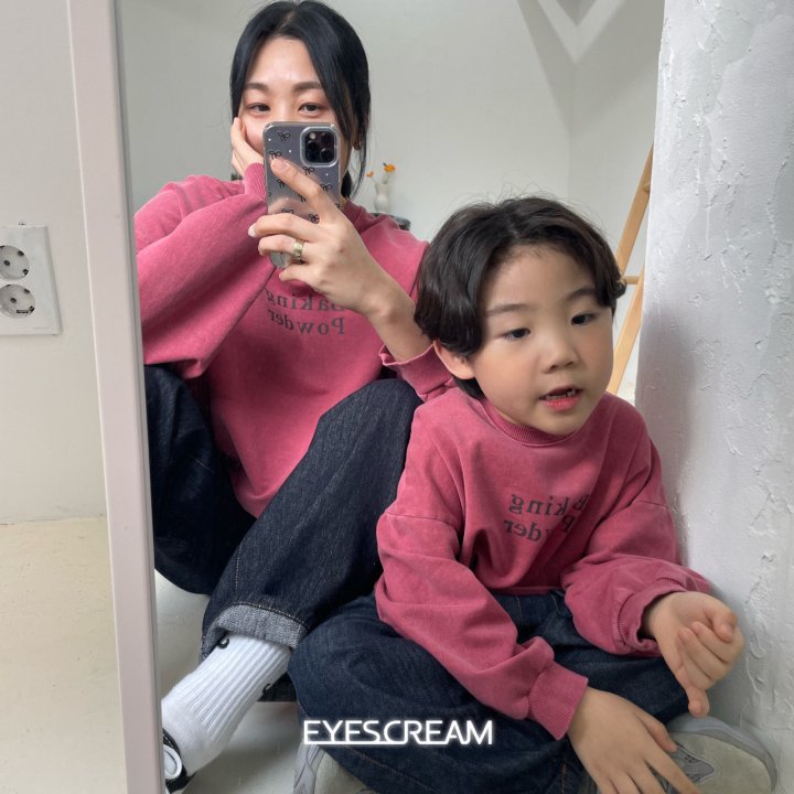 Eyescream - Korean Women Fashion - #momslook - Baking Pigment Mom Sweatshirts - 11