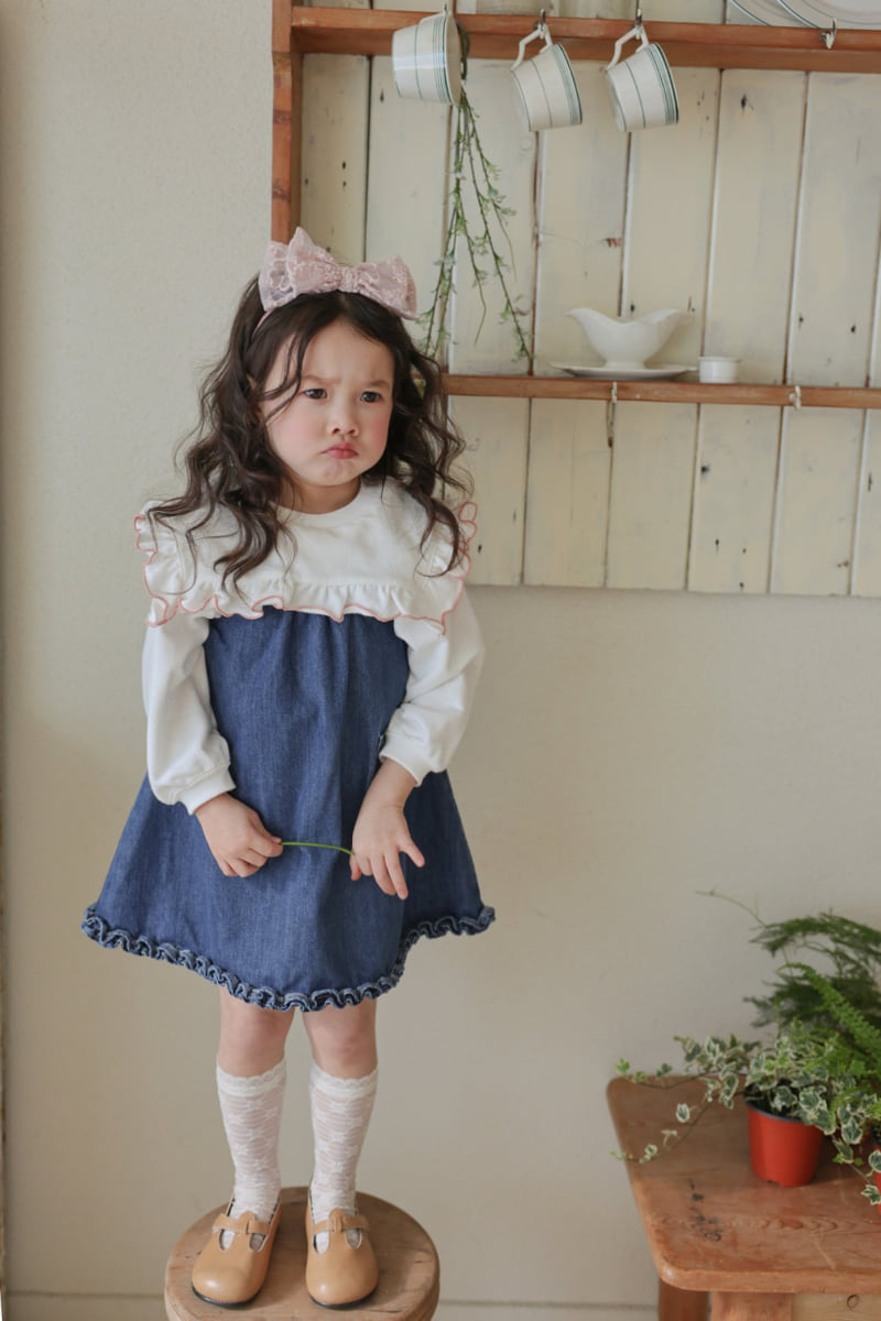 Flo - Korean Children Fashion - #designkidswear - Muffin Denim One-piece - 9