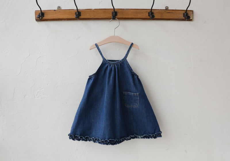 Flo - Korean Children Fashion - #magicofchildhood - Muffin Denim One-piece