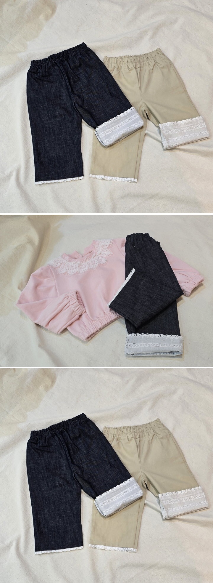 Flower J - Korean Children Fashion - #childrensboutique - Hem Lace Pants