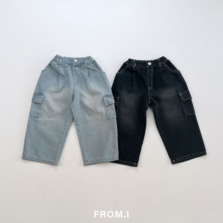 From I - Korean Children Fashion - #Kfashion4kids - Cargo Denim Pants - 2