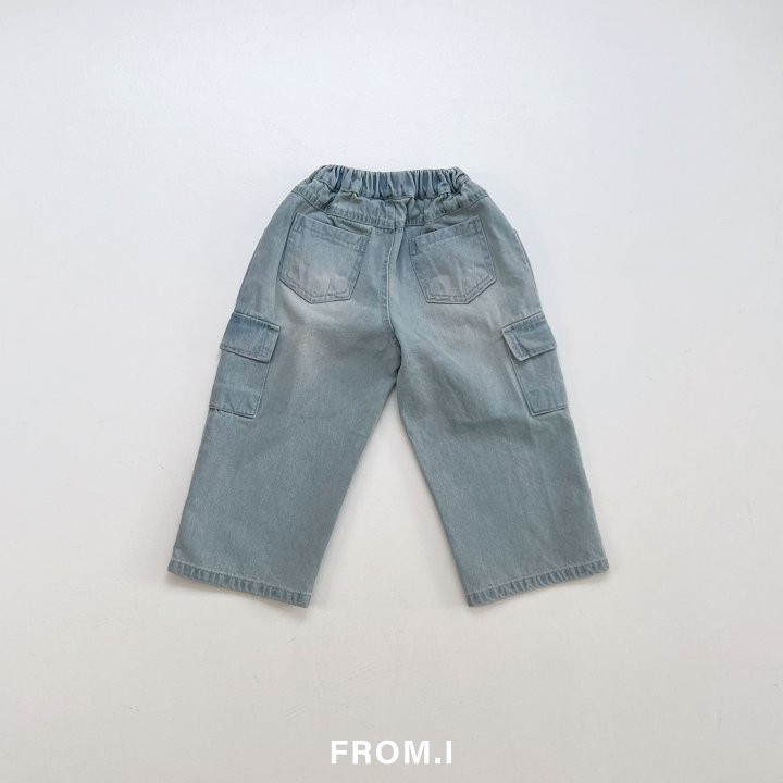 From I - Korean Children Fashion - #minifashionista - Cargo Denim Pants - 5