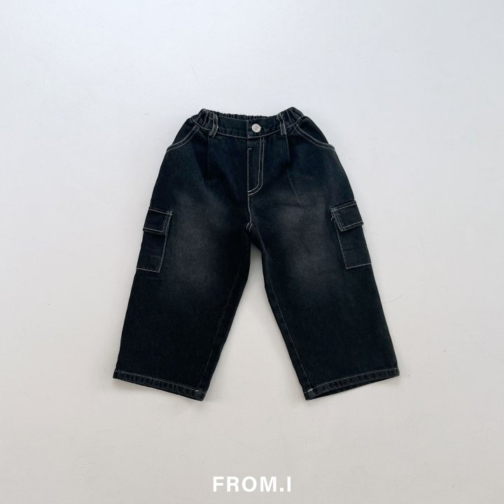 From I - Korean Children Fashion - #prettylittlegirls - Cargo Denim Pants - 6