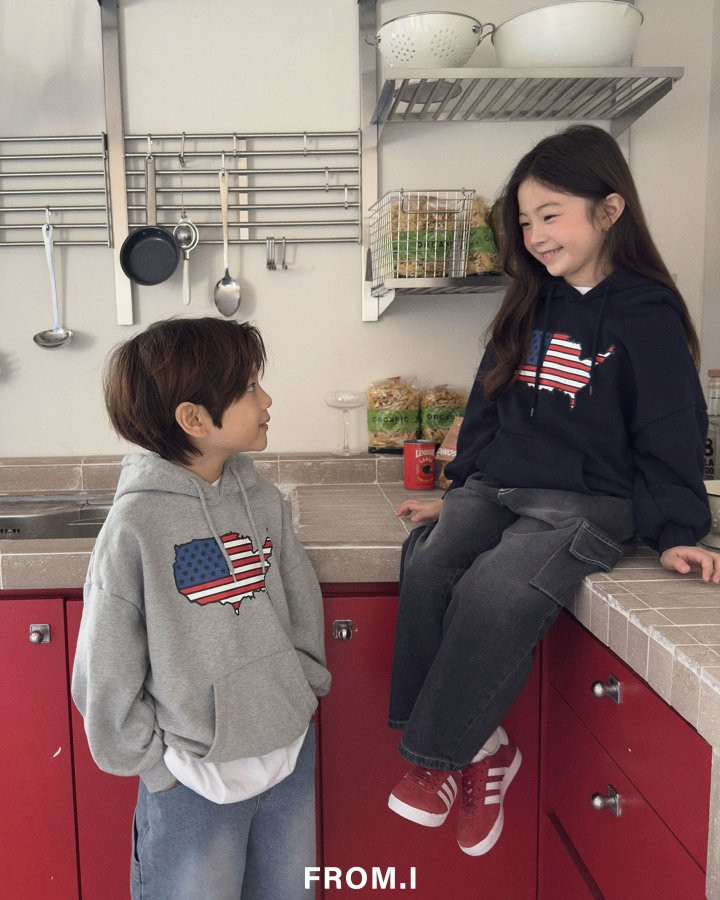 From I - Korean Children Fashion - #toddlerclothing - America Hoodie - 12