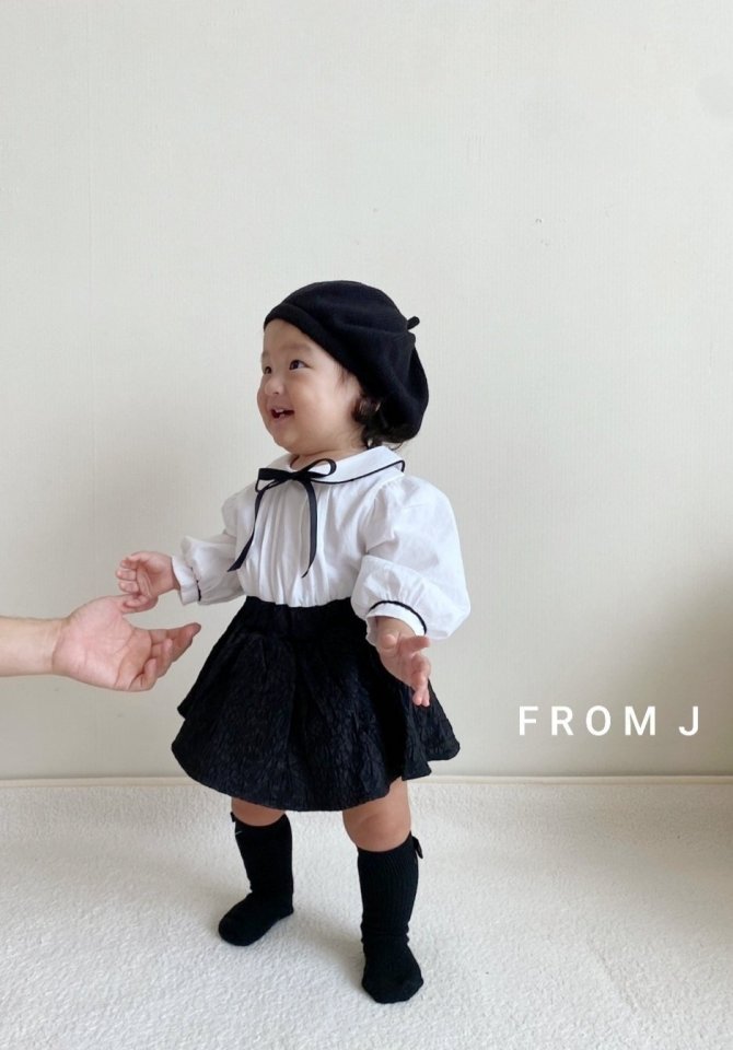 From J - Korean Baby Fashion - #babyboutique - Pin Tuck Suit Girl Ribbon Brooch Set - 7