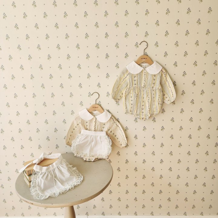 From J - Korean Baby Fashion - #babyboutiqueclothing - Louis Jacquard Suit Apron Set - 3