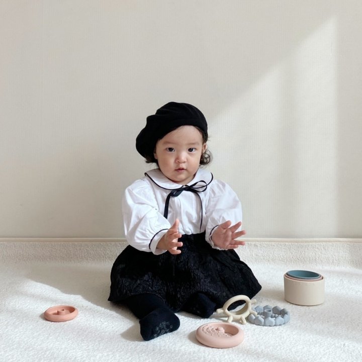From J - Korean Baby Fashion - #babyootd - Pin Tuck Suit Boy Ribbon Brooch Set - 8