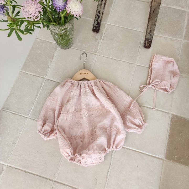 From J - Korean Baby Fashion - #babyootd - Maybe Bonnet Suit Set - 2