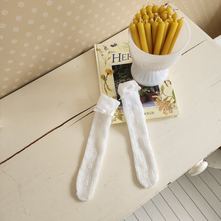 From J - Korean Baby Fashion - #babyoutfit - Mimi Lace Knee Socks - 3
