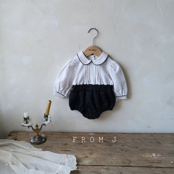 From J - Korean Baby Fashion - #babywear - Pin Tuck Suit Girl Ribbon Brooch Set - 3